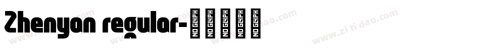Zhenyan regular字体转换